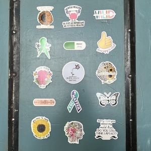 🎁4/$25 - MENTAL HEALTH stickers - 15 count